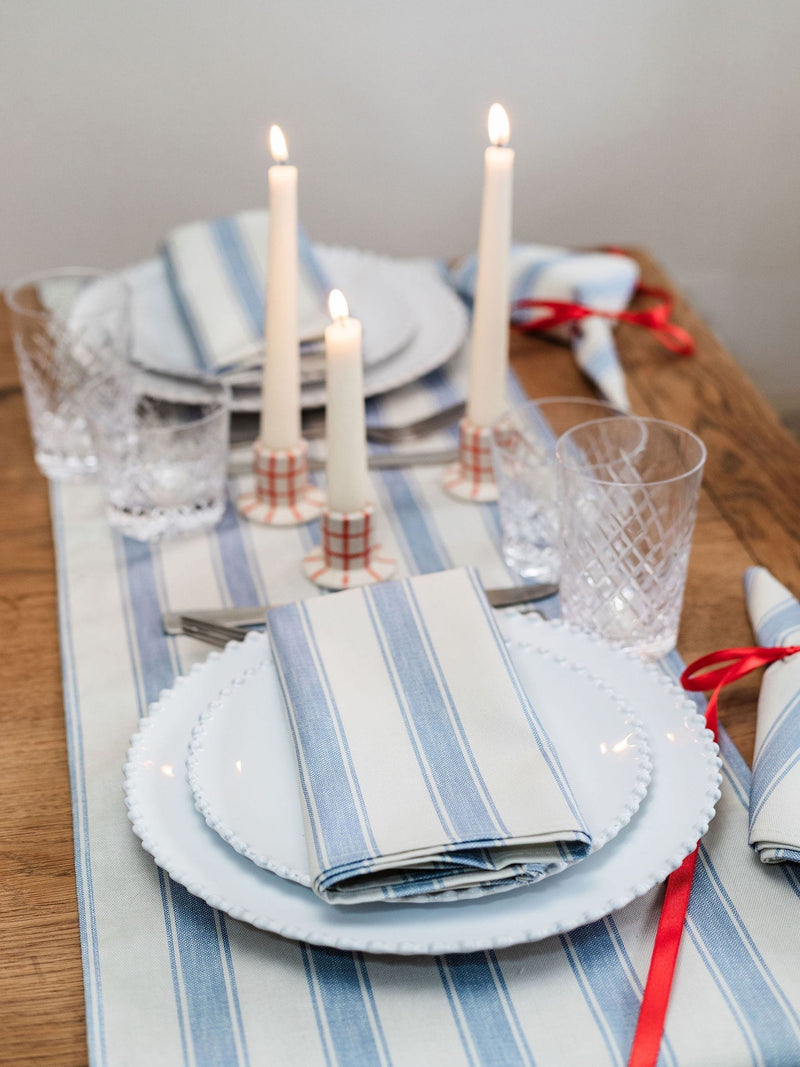 Avalon Home mid blue stripe napkins set of 2 (British brand)