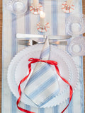 Avalon Home mid blue stripe napkins set of 2 (British brand)