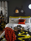 Grey haunted house glow in the dark duvet cover set - British product