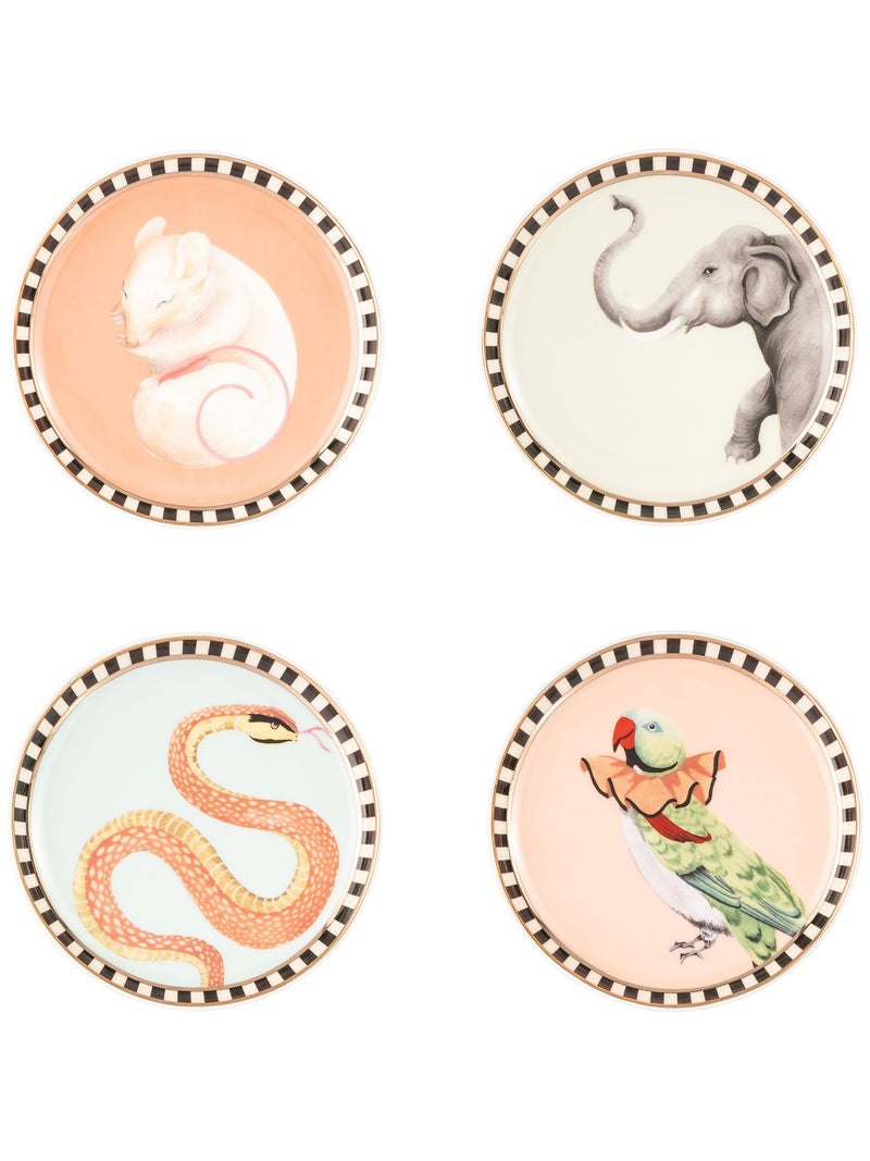 Yvonne Ellen ceramic animal coasters set of 4 (British brand)