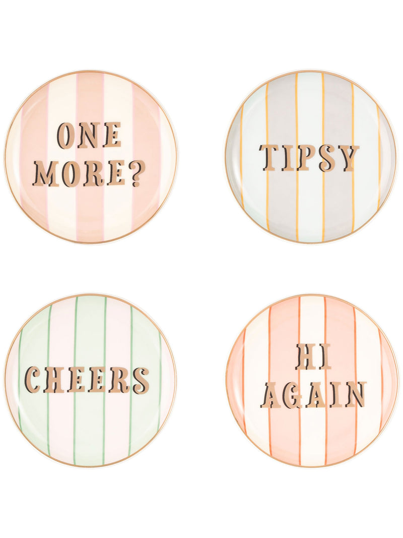 Yvonne Ellen ceramic Friends coasters set of 4 (British brand)