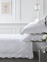 Next Appletree White Scallop Edge 200 Thread Count 100% Cotton Duvet Cover Set- Buy online at McGrocer