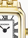 Sekonda Monica gold-tone bracelet watch with white dial (British brand)