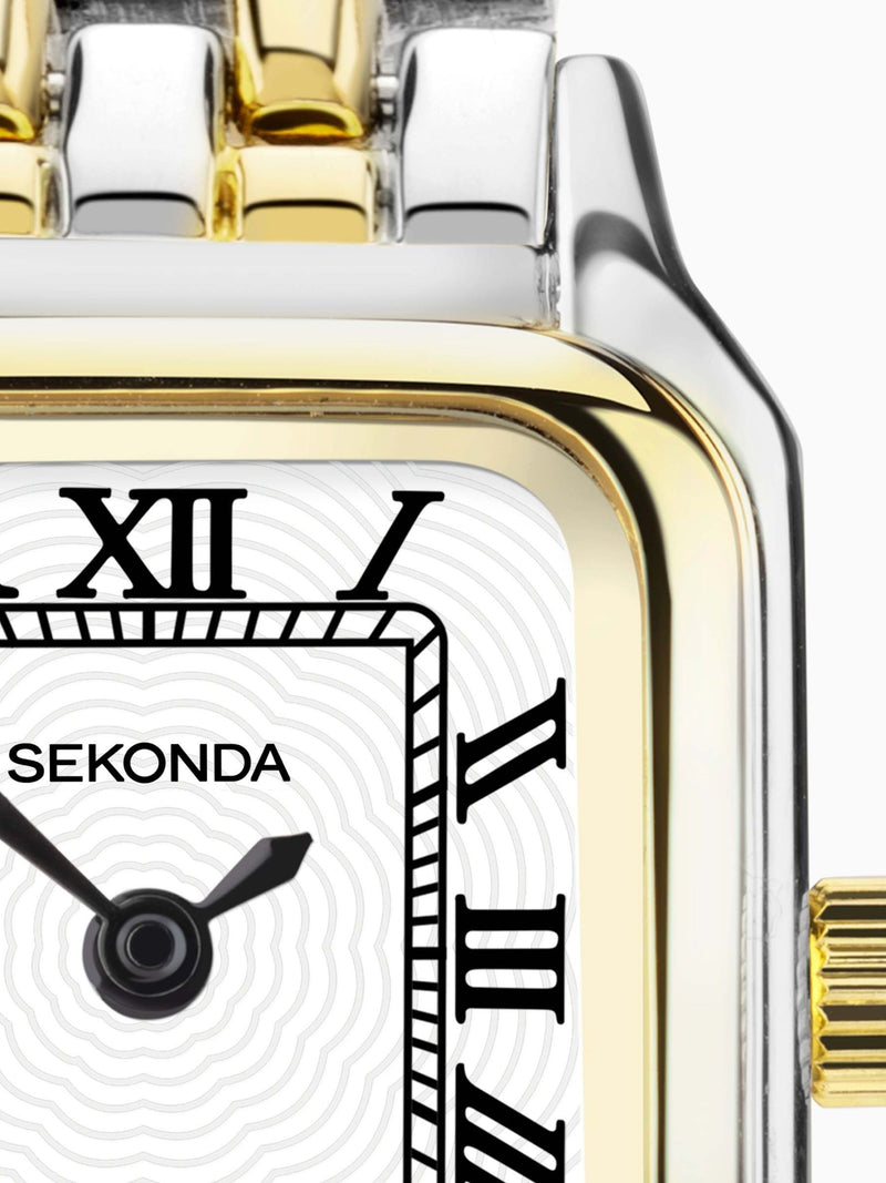 Sekonda Gold Tone Monica Two Tone Bracelet Watch (British brand)