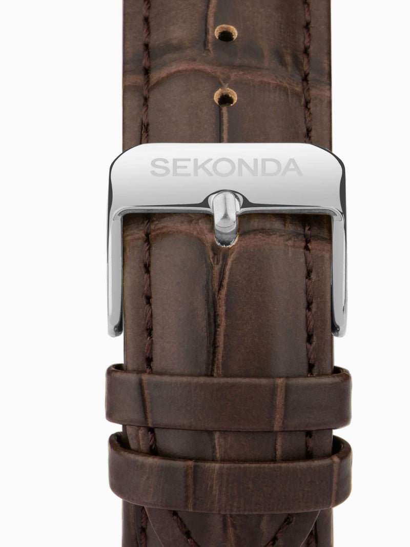 Sekonda Armstrong Brown Leather Strap Moon Phase Watch (British brand)