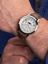 Next Sekonda Armstrong Leather Strap Moon Phase Watch- Buy online at McGrocer