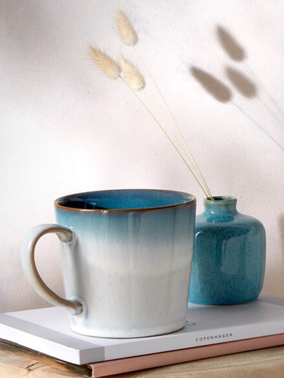Next Denby Azure Haze Green Large Mugs Set of 2 Stoneware Mugs- Buy online at McGrocer
