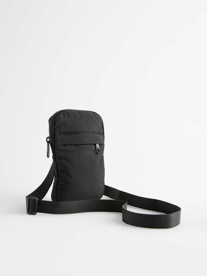Black mobile phone bag (British brand)
