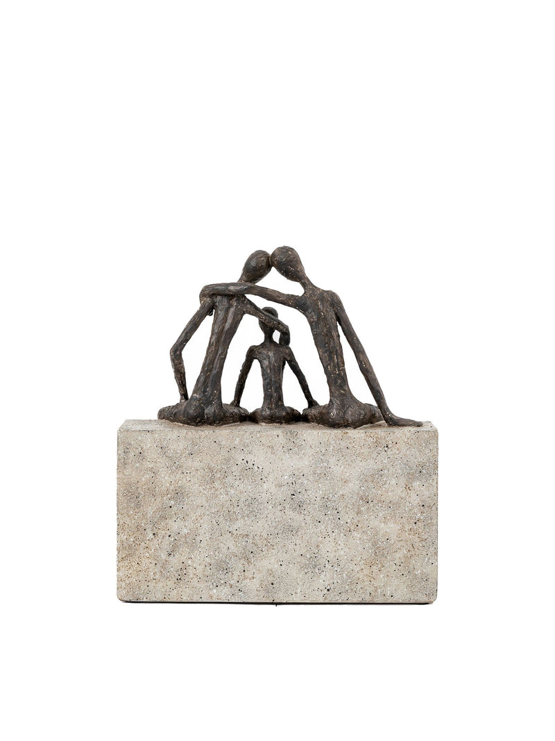 Gallery Home Three of Us black resin sculpture 25cm (British brand)