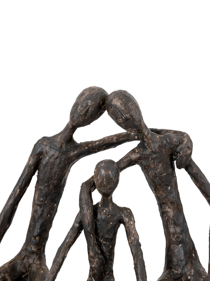 Gallery Home Three of Us black resin sculpture 25cm (British brand)