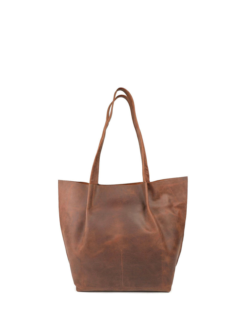 Jones Bootmaker brown leather shoulder bag, imported from the UK