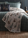 Dreams & Drapes bear plush fleece bedspread 150x200cm (British brand)