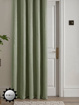 Next Fusion Green Strata Room Darkening Woven Eyelet Single Door Curtains, 229cm x 183cm- Buy online at McGrocer