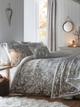 Dreams & Drapes Green Woodland Owls Plush Fleece Duvet Cover Set