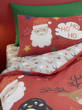 Bedlam reversible Christmas duvet cover set with festive prints - British product