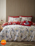 Fusion Red Christmas Foraging Fox Reversible Duvet Cover Set