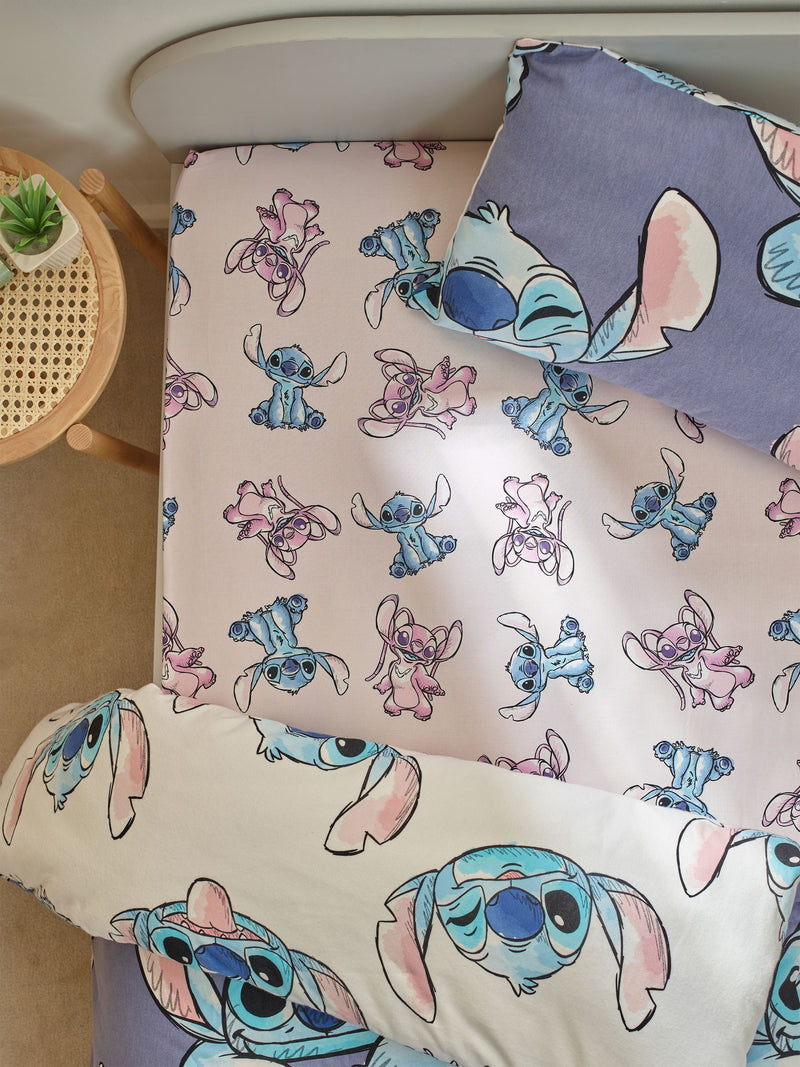 Disney pink Lilo & Stitch fitted sheet, imported from the UK