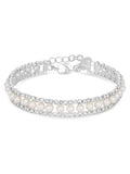 Jon Richard silver tone pearl and crystal bracelet 180mm, UK version