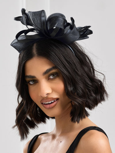 Next Jon Richard Black Medium Fascinator Headband- Buy online at McGrocer
