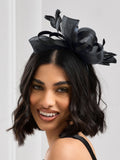 Jon Richard black medium fascinator headband, UK version