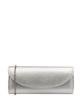 Lotus silver clutch bag with chain, imported from the UK