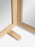 Light natural Hampton solid oak dressing table mirror, 94cm wide, UK version
