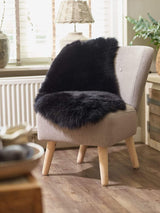 Next Naturally Sheepskins Black Premium New Zealand Single Sheepskin Rug 90cm x 55cm- Buy online at McGrocer