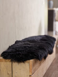 Naturally Sheepskins black double sheepskin rug, UK version