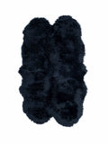 Naturally Sheepskins black quad sheepskin rug 180x110cm - British product