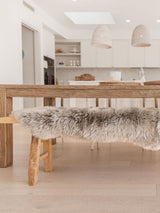 Next Naturally Sheepskins Light Grey Premium New Zealand Quad Sheepskin Rug- Buy online at McGrocer
