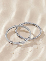 Next Stainless Steel Delicate Rings Silver Tone Waterproof Set of 2- Buy online at McGrocer