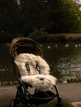 Next Naturally Sheepskins Deluxe Temperature Regulating Taupe Pram Liner 69cm x 34cm- Buy online at McGrocer