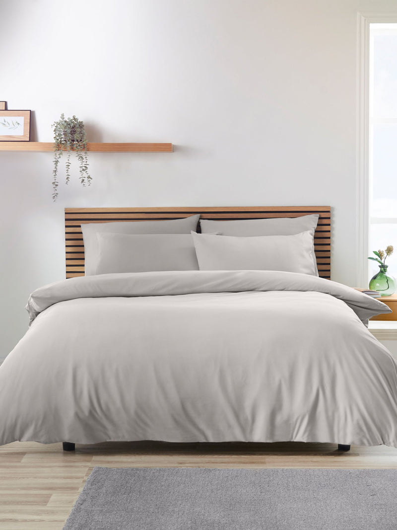 Catherine Lansfield Grey So Soft duvet cover set - British product
