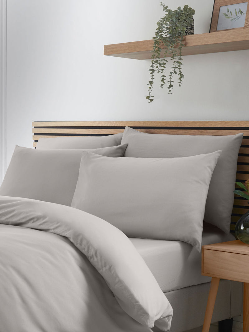 Catherine Lansfield Grey So Soft duvet cover set - British product