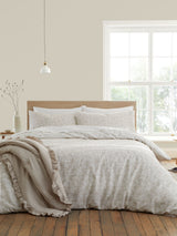 Bianca Natural Shadow Leaves Floral Duvet Cover Set