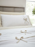 Catherine Lansfield White Milo Bow duvet cover set - British product