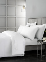 Next Bianca White 400 Thread Count 100% Cotton Sateen Duvet Cover Set- Buy online at McGrocer