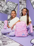 Smiggle Pink Realm character print pocket pencil case (British brand)