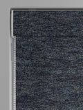 Navy blue boucle roman blind, imported from the UK