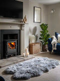 Naturally Sheepskins grey double sheepskin rug 180x110cm, imported from the UK