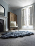 Naturally Sheepskins grey double sheepskin rug 180x110cm, imported from the UK