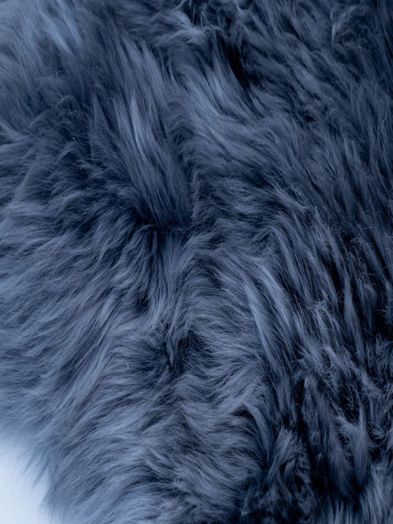 Naturally Sheepskins grey double sheepskin rug 180x110cm, imported from the UK