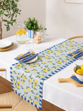 Furn Blue Lemons table runner 230cm, imported from the UK