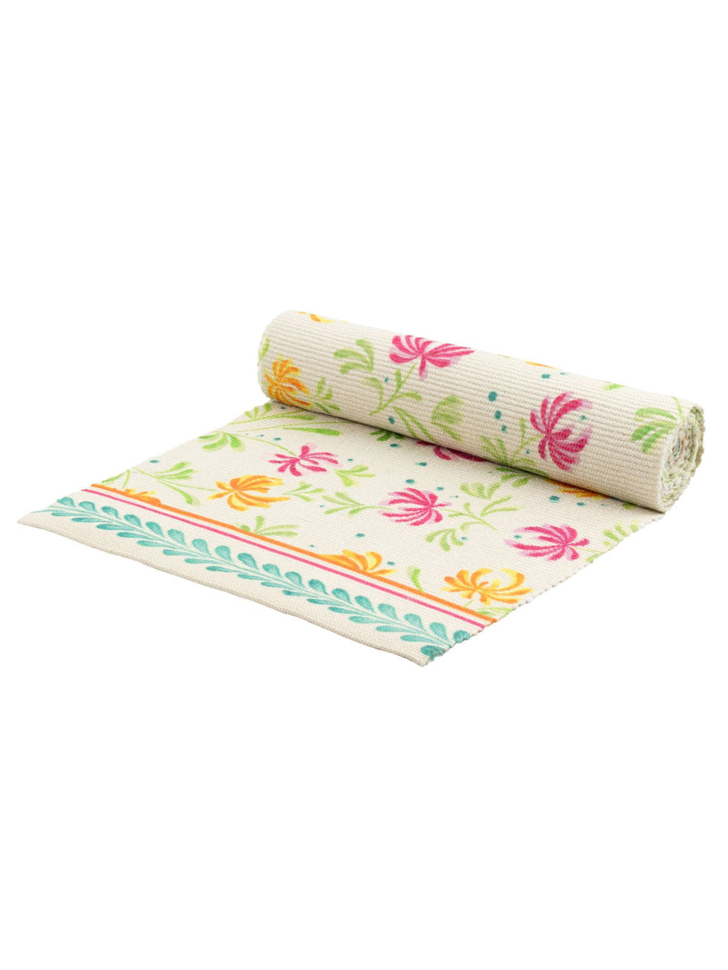 Furn Orange Honeysuckle table runner measuring 230cm by 35cm - British product