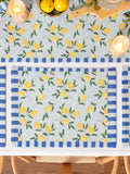 Furn Blue Lemons polyester placemats set of 4, UK version