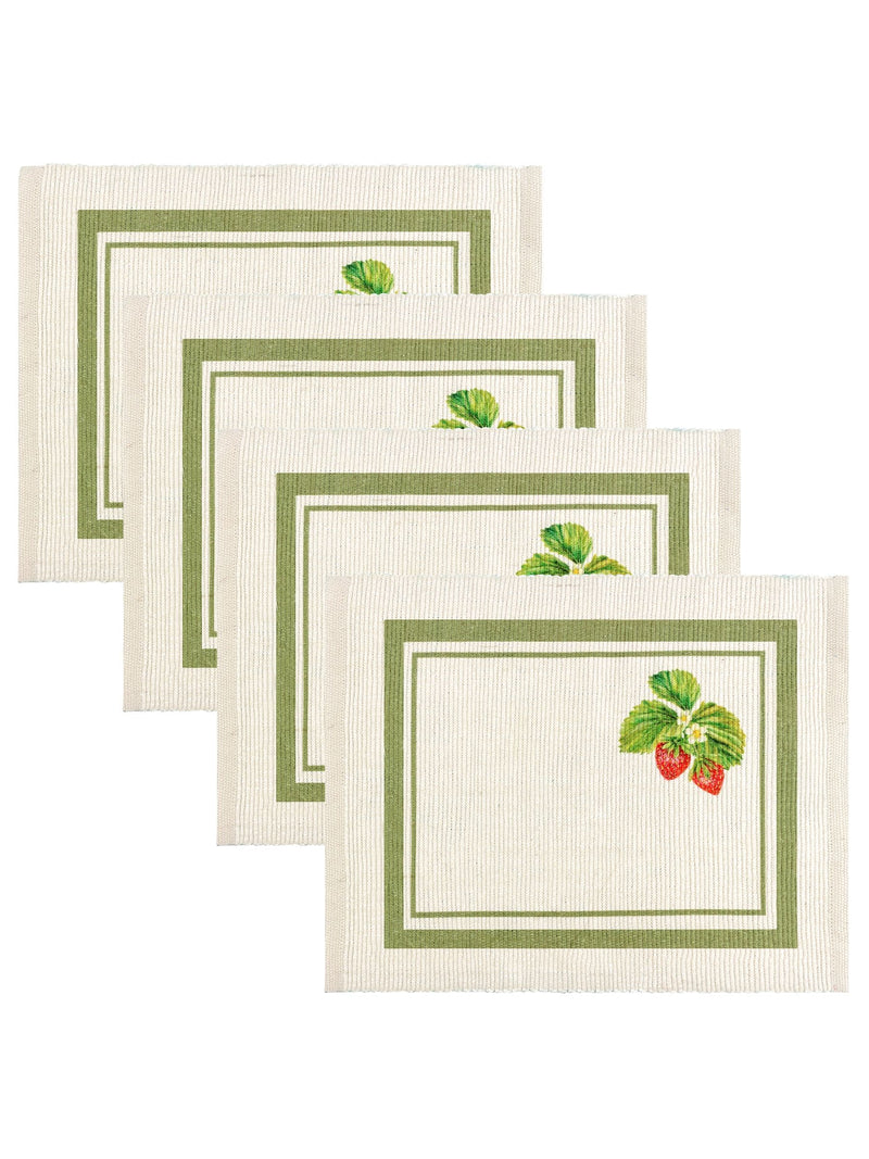Evans Lichfield Green Strawberry placemats 46x36cm - British product
