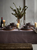 Set of 2 natural Bronx etched wooden placemats 32cm x 32cm (British brand)