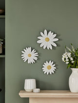 Next Set of 3 White Daisy Flower Framed Wall Art - 17.5cm x 16cm- Buy online at McGrocer