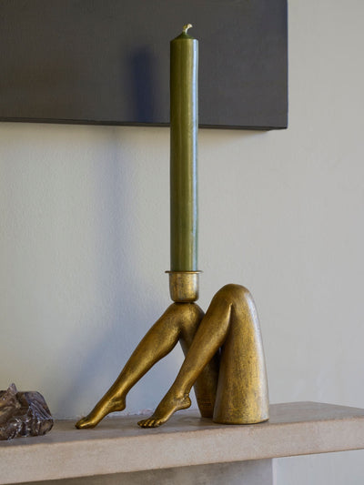 Next Rockett St George Gold Leg Taper Candle Holder- Buy online at McGrocer