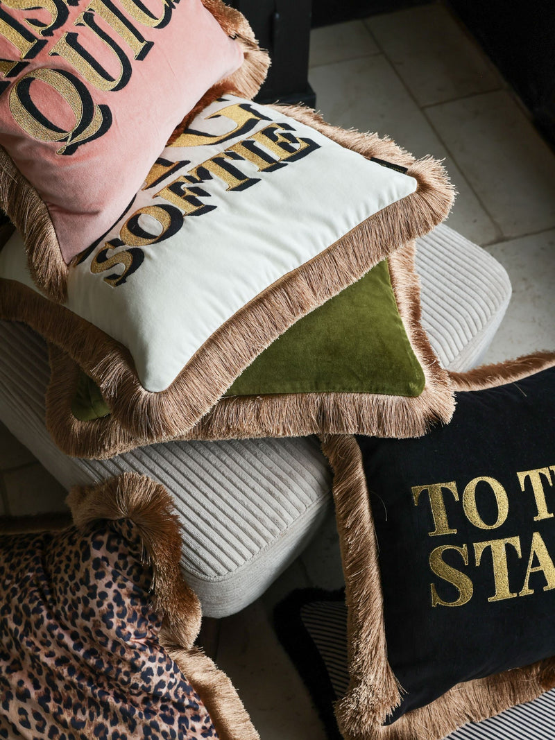 Rockett St George Kiss Me Quick cushion 45x45cm, imported from the UK